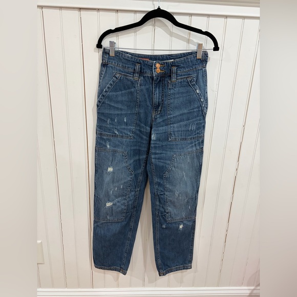 Anthropologie Denim - Anthropologie Pilcro The Wanderer mid-rise relaxed distressed utility jeans